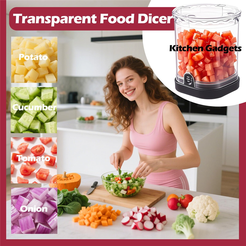 Veggie Chopper Cup - JHD Speed Manual Kitchen Gadget Fruit