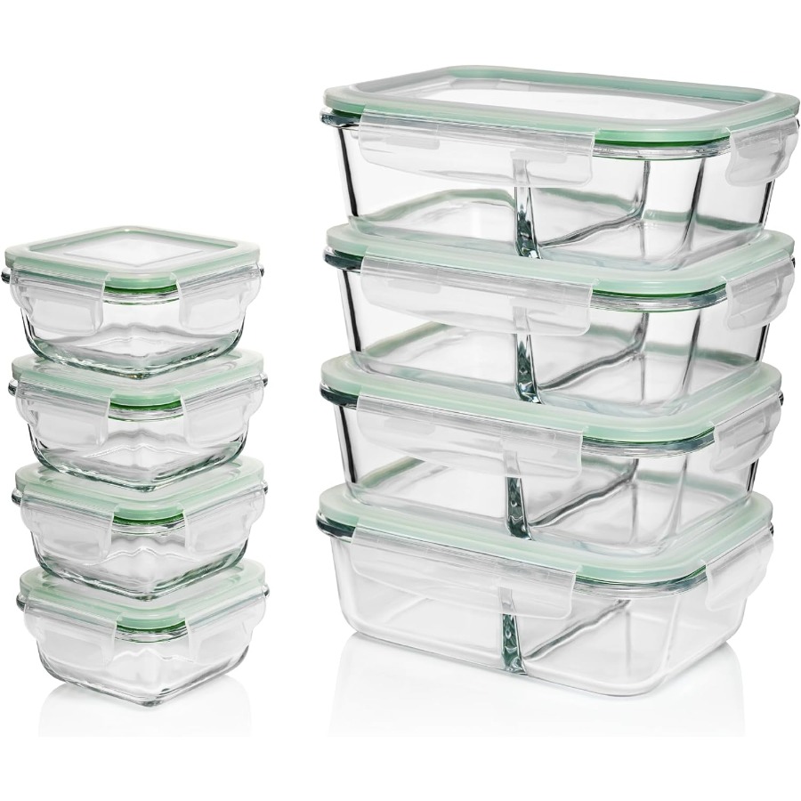 Meal Prep Containers - Glass Meal Prep Containers with Lids