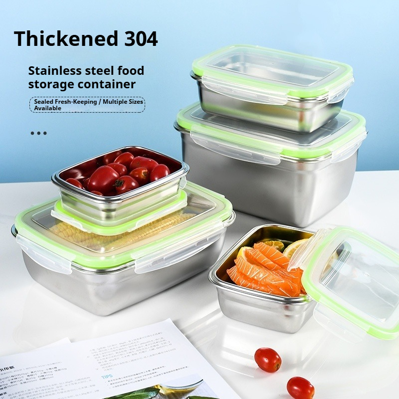Meal Prep Containers - 304 Stainless Steel Lunch Box Set
