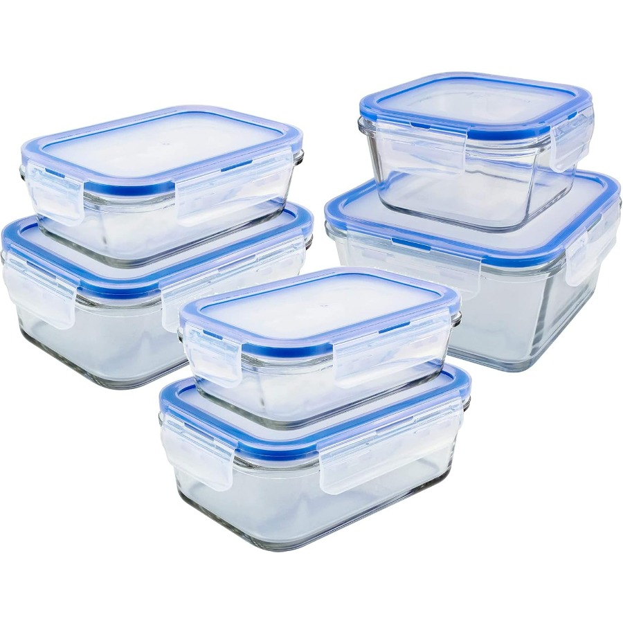 Meal Prep Containers - Glass Containers BPA-Free Locking Lids -