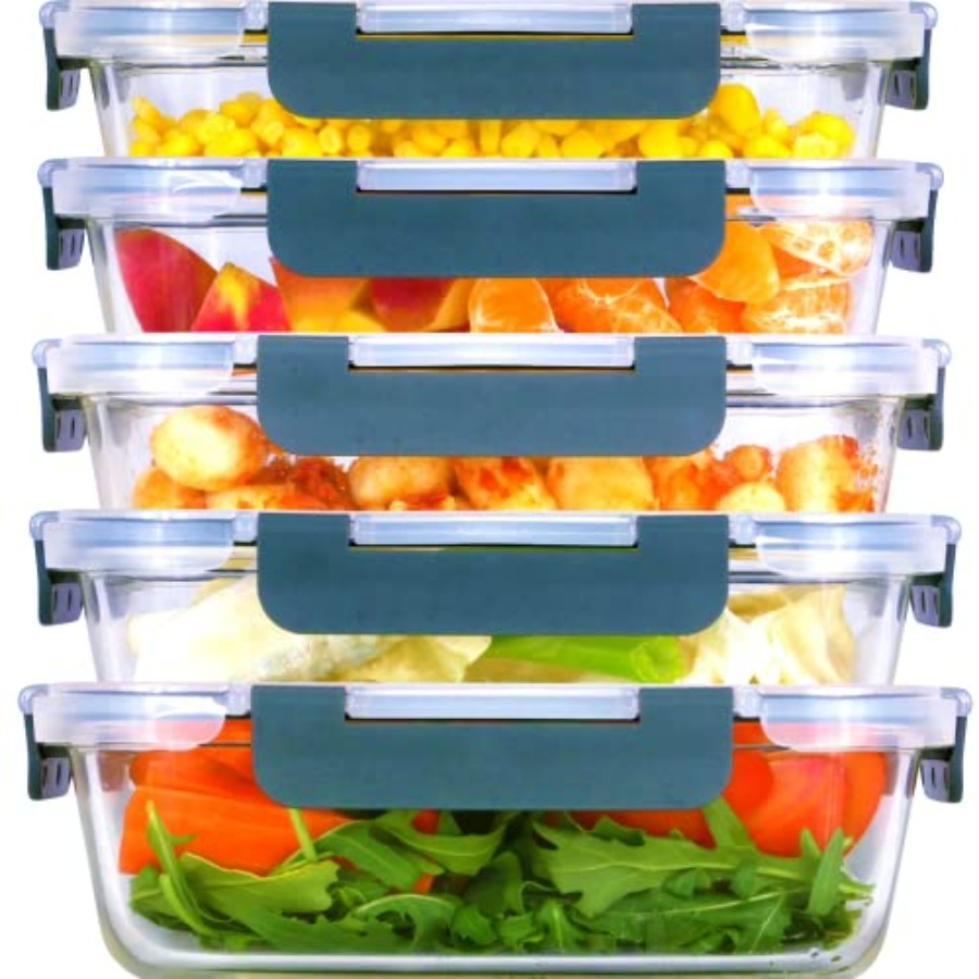 Glass Meal Prep Containers: 5  - Meal Prep Containers recensie en prijs