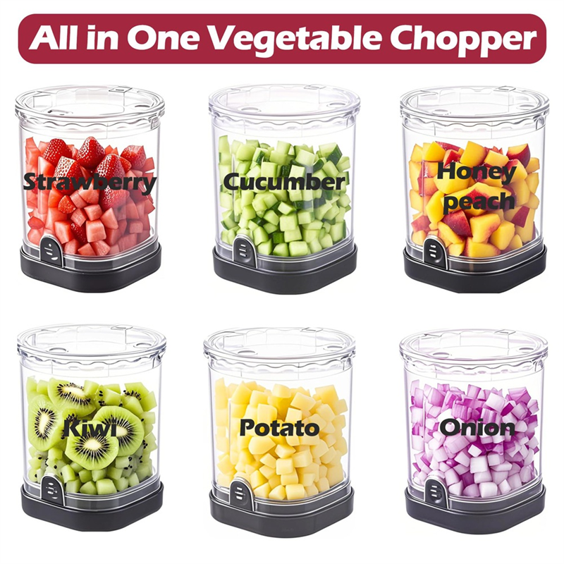 JHD Speed Manual Kitchen Gadge - Veggie Chopper Cup recensie en prijs