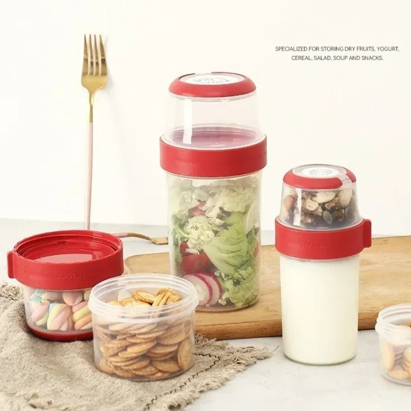 Portable Plastic Breakfast Cup - Meal Prep Oatmeal Jars recensie en prijs