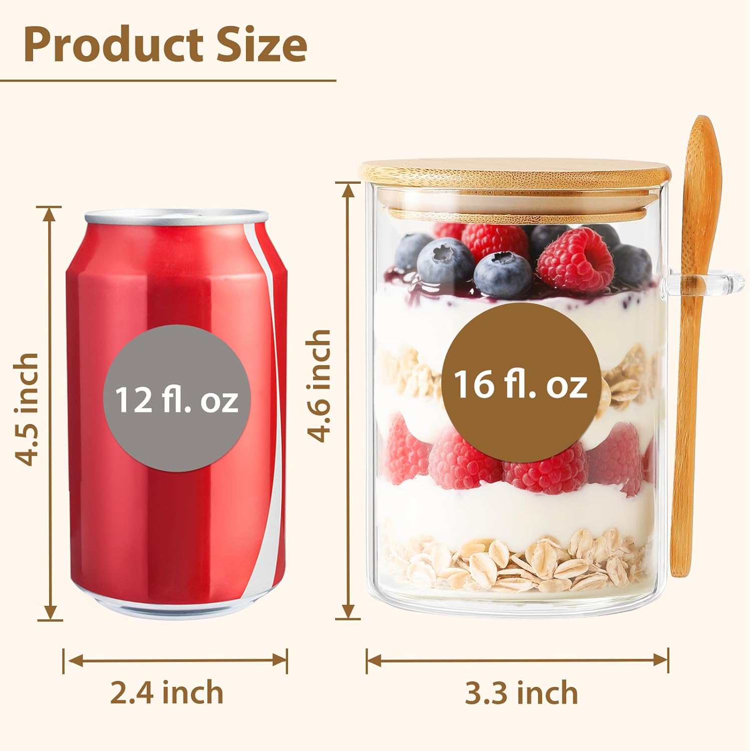 6 Pack Overnight Oats Containe - Meal Prep Containers recensie en prijs