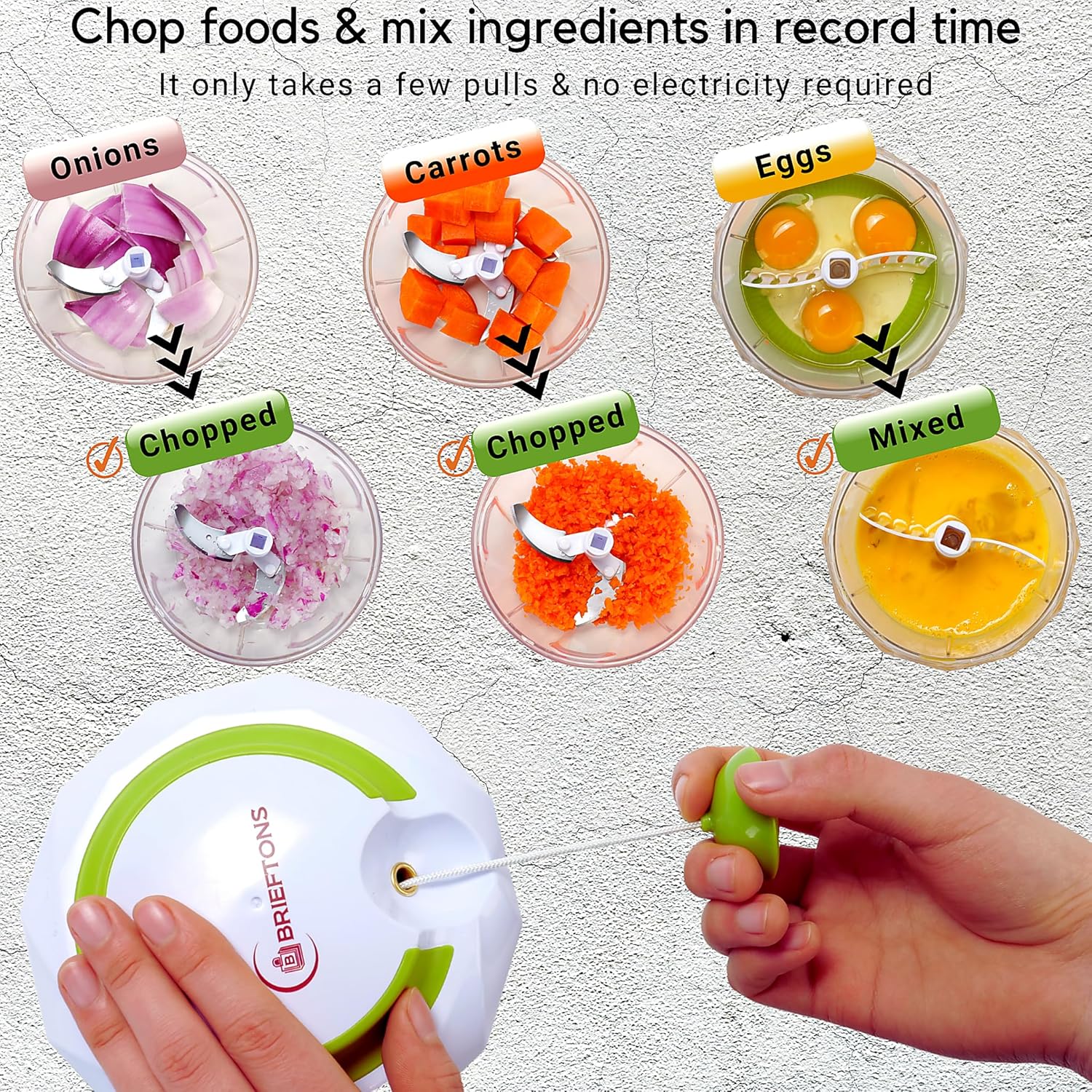 Manual Food Chopper, 4-Cup Han - Veggie Chopper Cup recensie en prijs