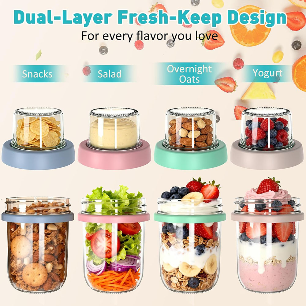 Overnight Oats Containers with - Meal Prep Oatmeal Jars recensie en prijs