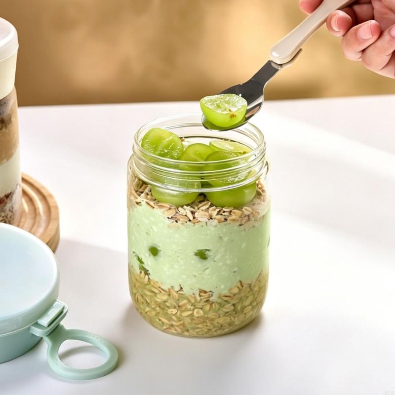 Overnight Oat Container with L - Meal Prep Oatmeal Jars recensie en prijs