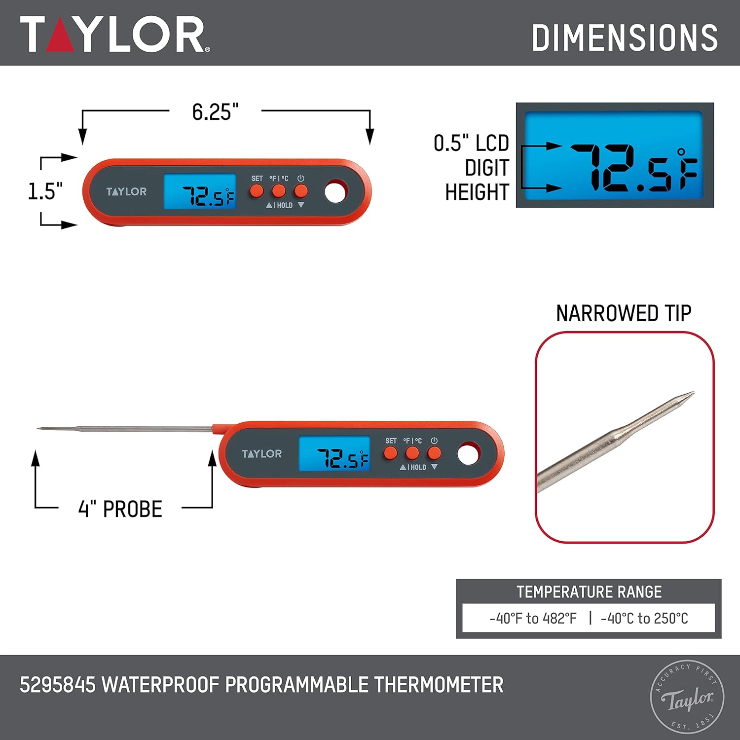 Waterproof Meat Thermometer fo - Meal Prep Protein recensie en prijs