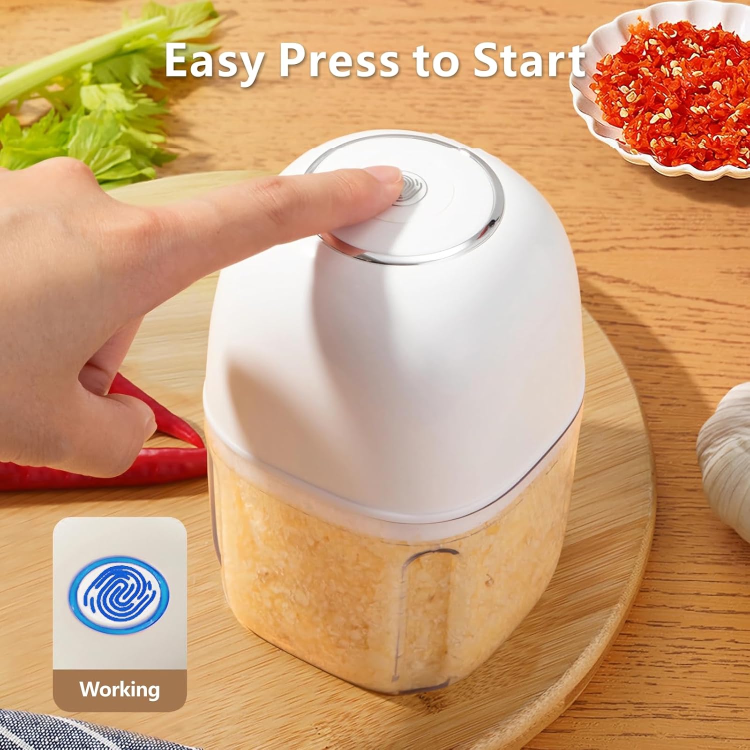 Wireless Food Chopper Mini, 35 - Veggie Chopper Cup recensie en prijs