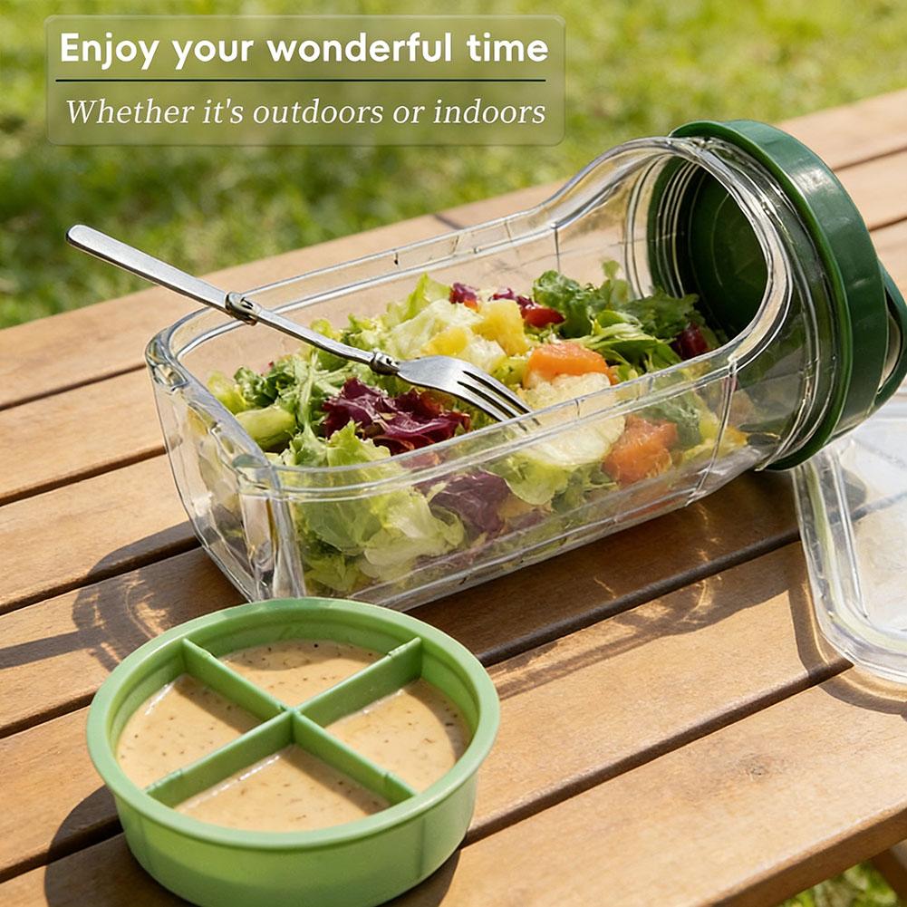 Portable Salad Cup with Sauce  - Meal Prep Containers recensie en prijs