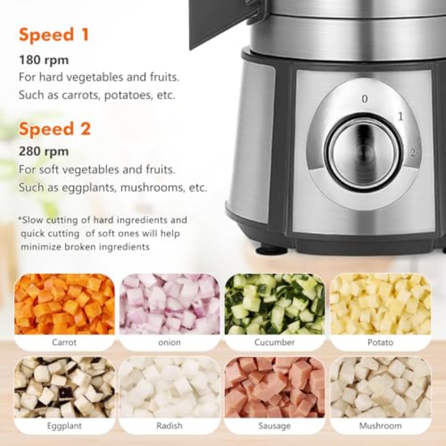 Electric Vegetable Dicer Stain - Veggie Chopper Cup recensie en prijs