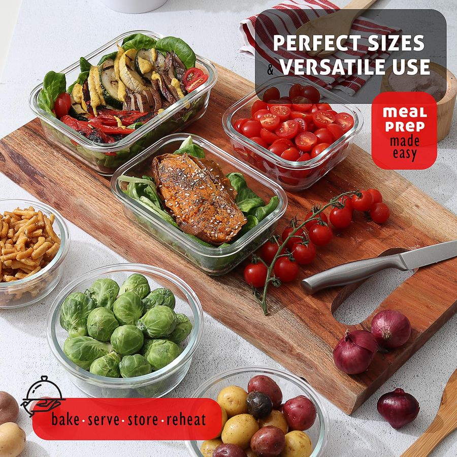 48pc Glass Storage Containers  - Meal Prep Containers recensie en prijs
