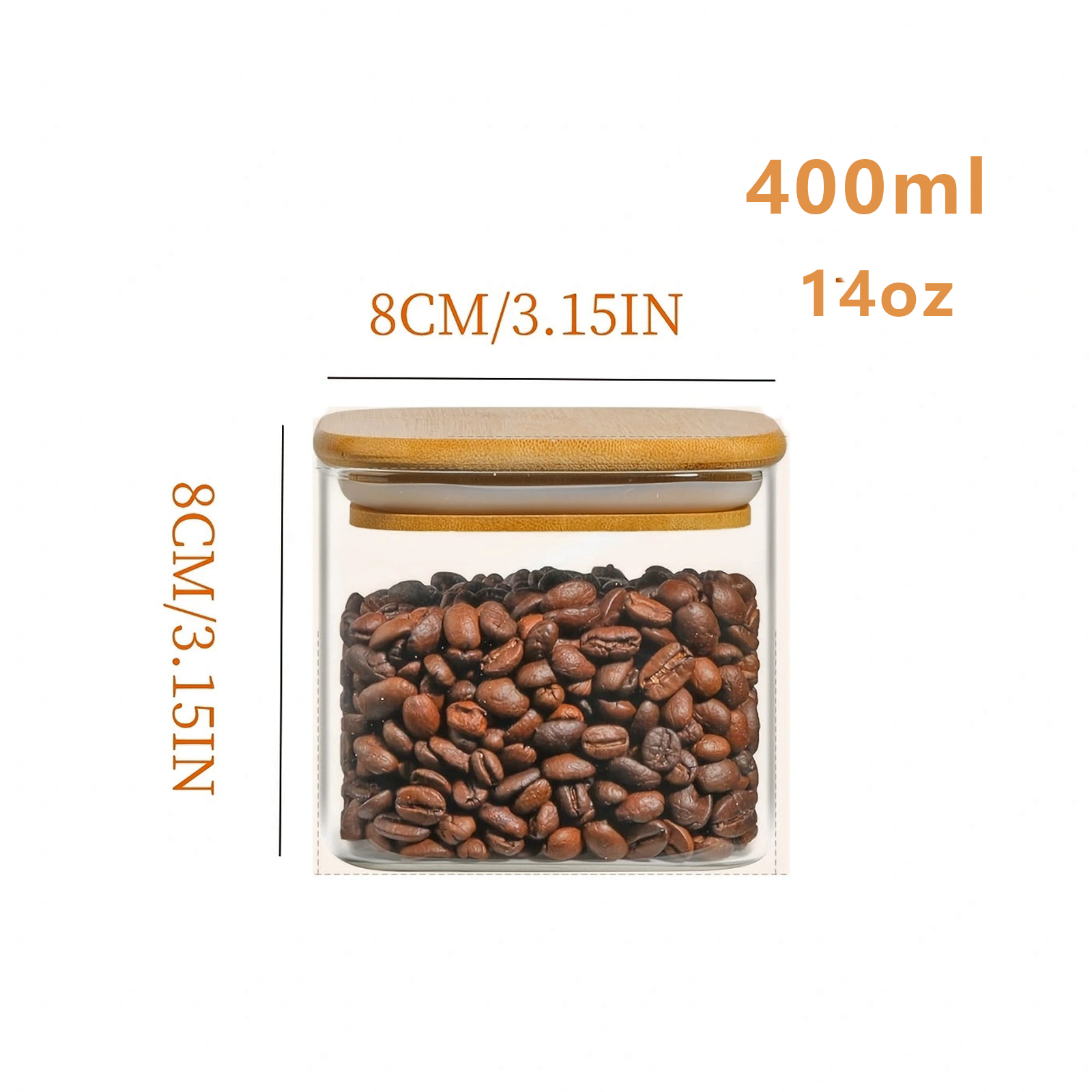 2/4/6/12Pcs-400Ml Square Glass - Meal Prep Oatmeal Jars recensie en prijs