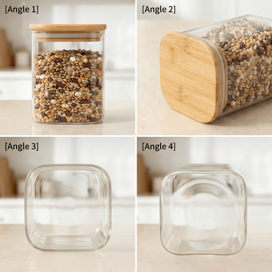 2/4/6/12Pcs-400Ml Square Glass - Meal Prep Oatmeal Jars recensie en prijs
