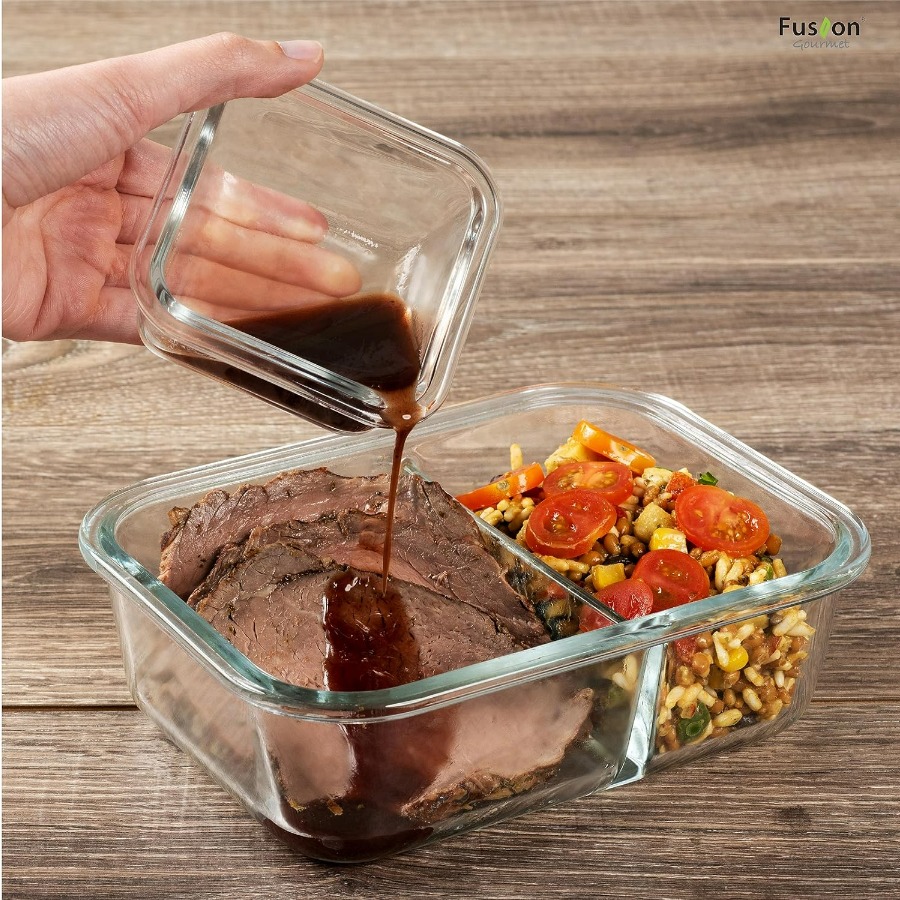 Glass Meal Prep Containers wit - Meal Prep Containers recensie en prijs
