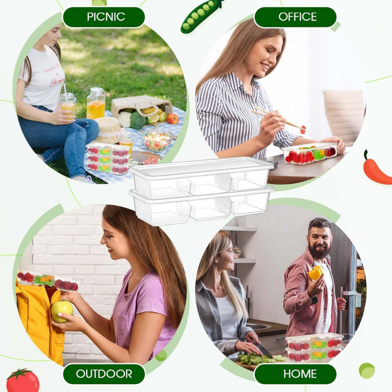 【25-Count 3-Section Food Conta - Meal Prep Japanese recensie en prijs
