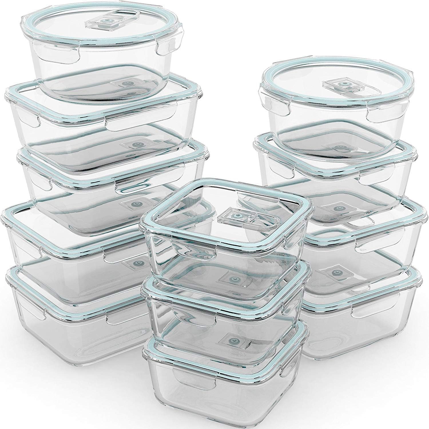 24 Pc Airtight Glass Food Stor - Meal Prep Containers recensie en prijs