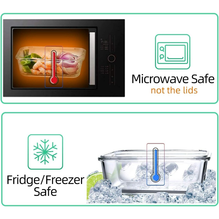 Glass Containers BPA-Free Lock - Meal Prep Containers recensie en prijs