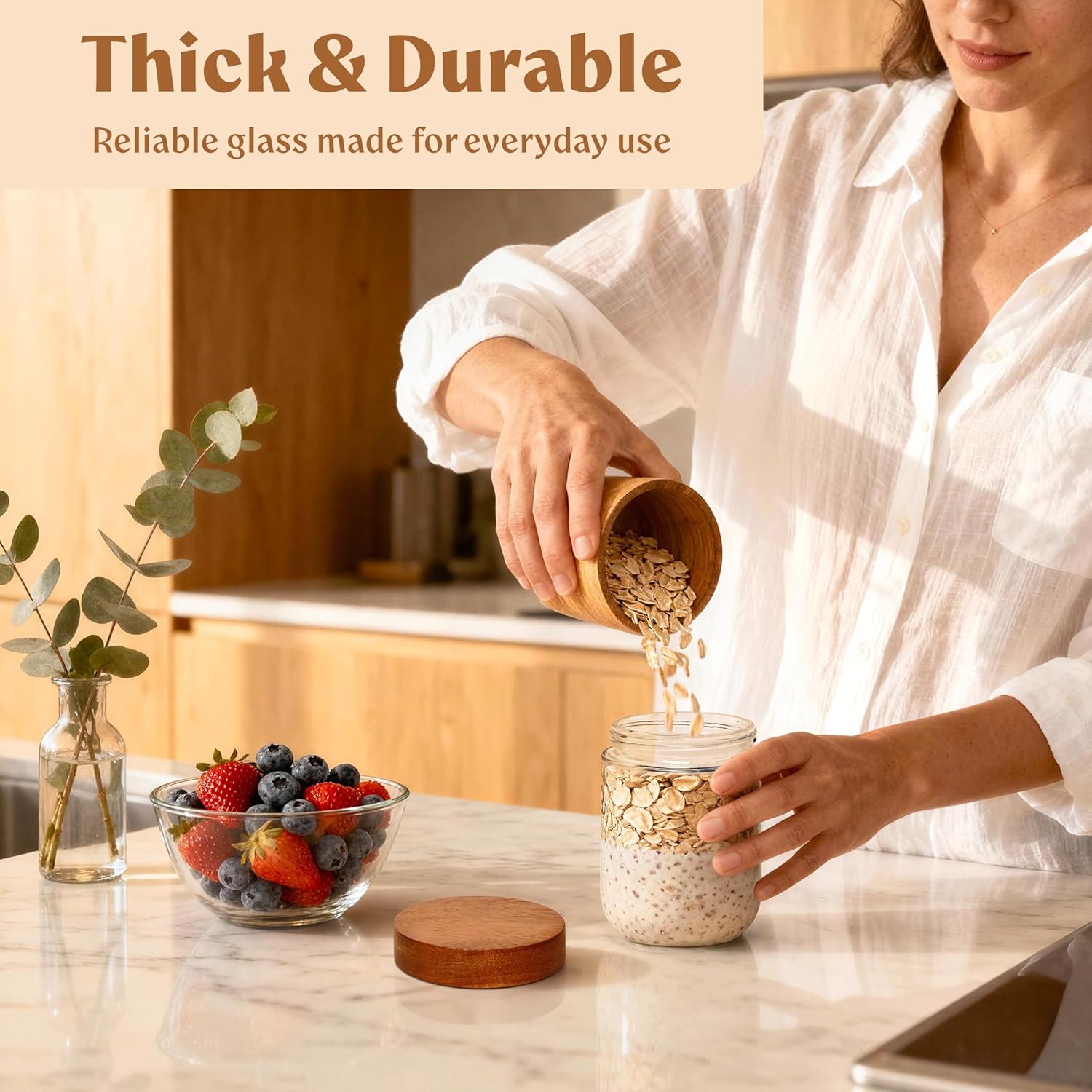 Overnight Oats Containers with - Meal Prep Oatmeal Jars recensie en prijs