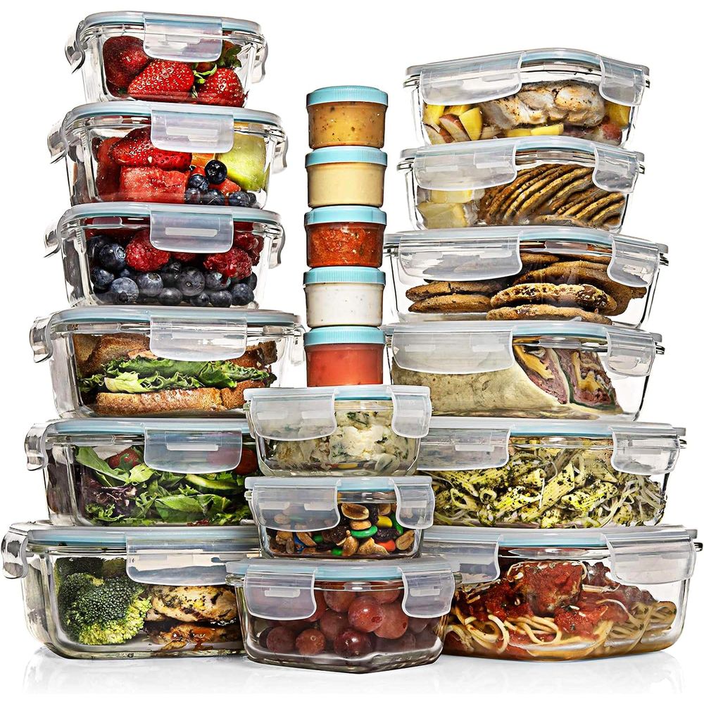Pc Set Glass Food Storage Cont - Meal Prep Containers recensie en prijs