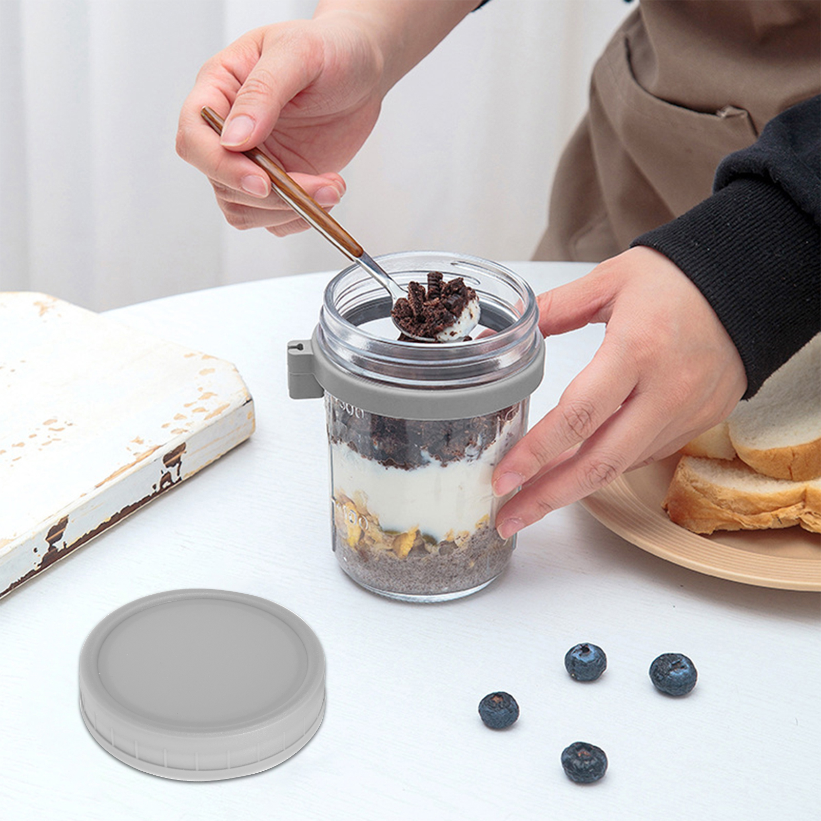 Overnight Oats Container with  - Meal Prep Oatmeal Jars recensie en prijs